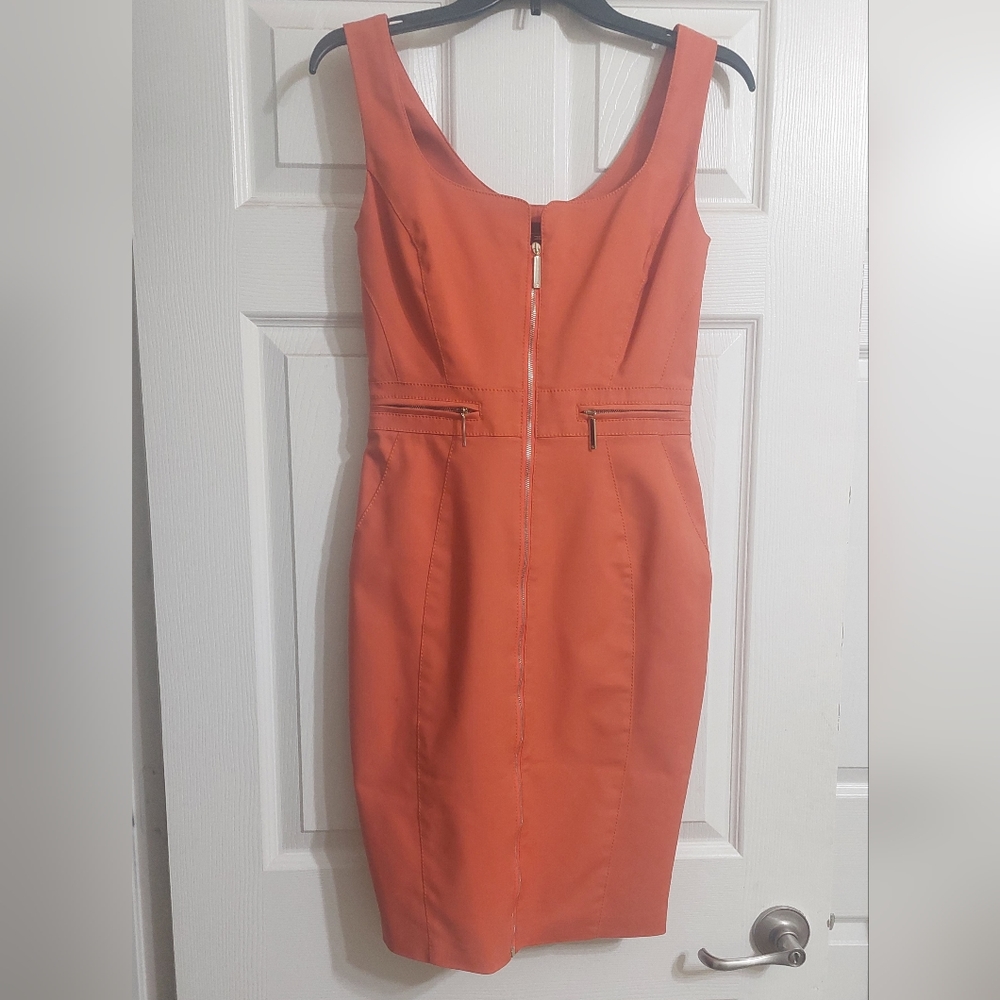 Elisabetta Franchi Midi Sleeveless Zipper Dress